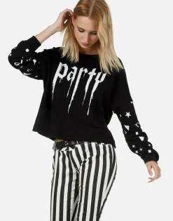 Best Lightning Skull Drop Shoulder Pullover | Lee By Women Long Sleeve