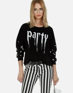 Best Lightning Skull Drop Shoulder Pullover | Lee By Women Long Sleeve