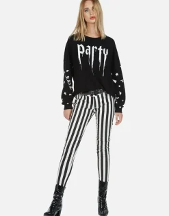Best Lightning Skull Drop Shoulder Pullover | Lee By Women Long Sleeve