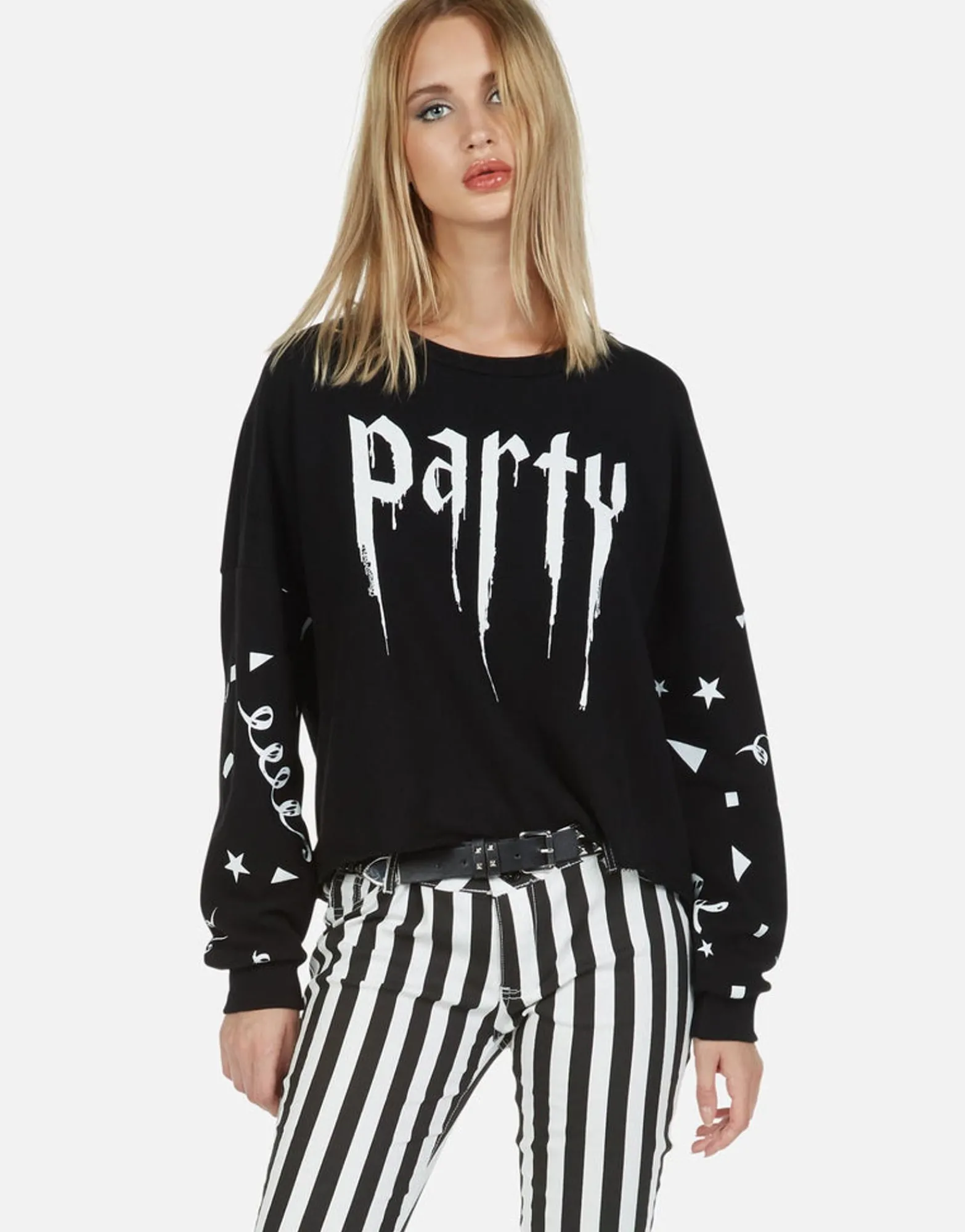 Best Lightning Skull Drop Shoulder Pullover | Lee By Women Long Sleeve
