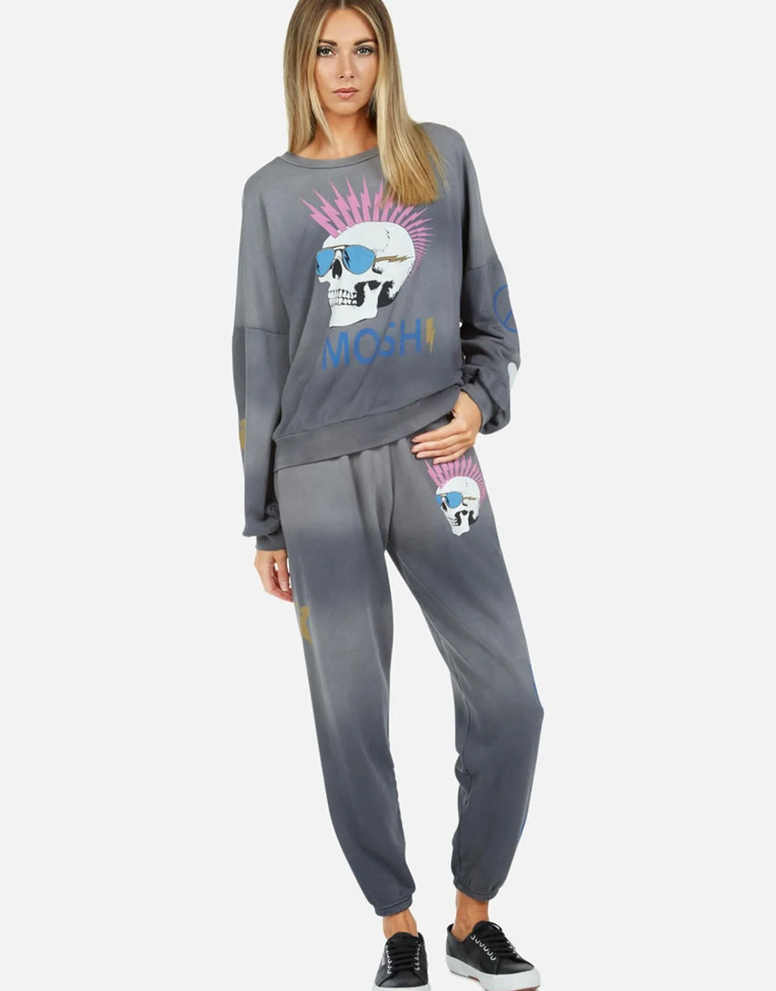 Fashion Lightning Skull Sweatpant | Brynn By Women Long Sweatpants
