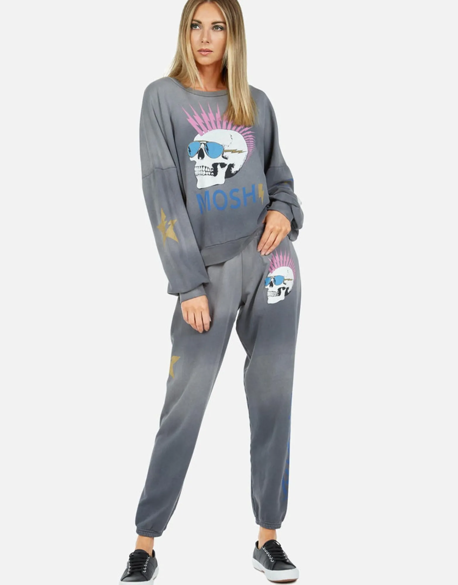 Fashion Lightning Skull Sweatpant | Brynn By Women Long Sweatpants