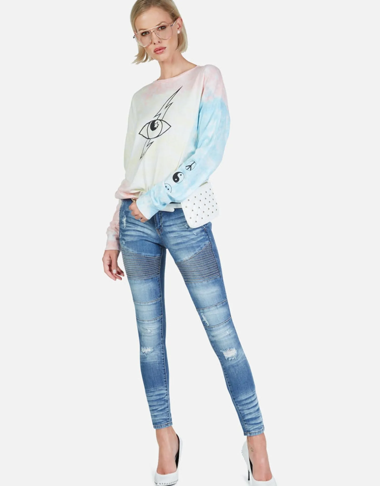 Shop Lightning Star Eye L/S Drop Shoulder Tee | Luella By Women Long Sleeve