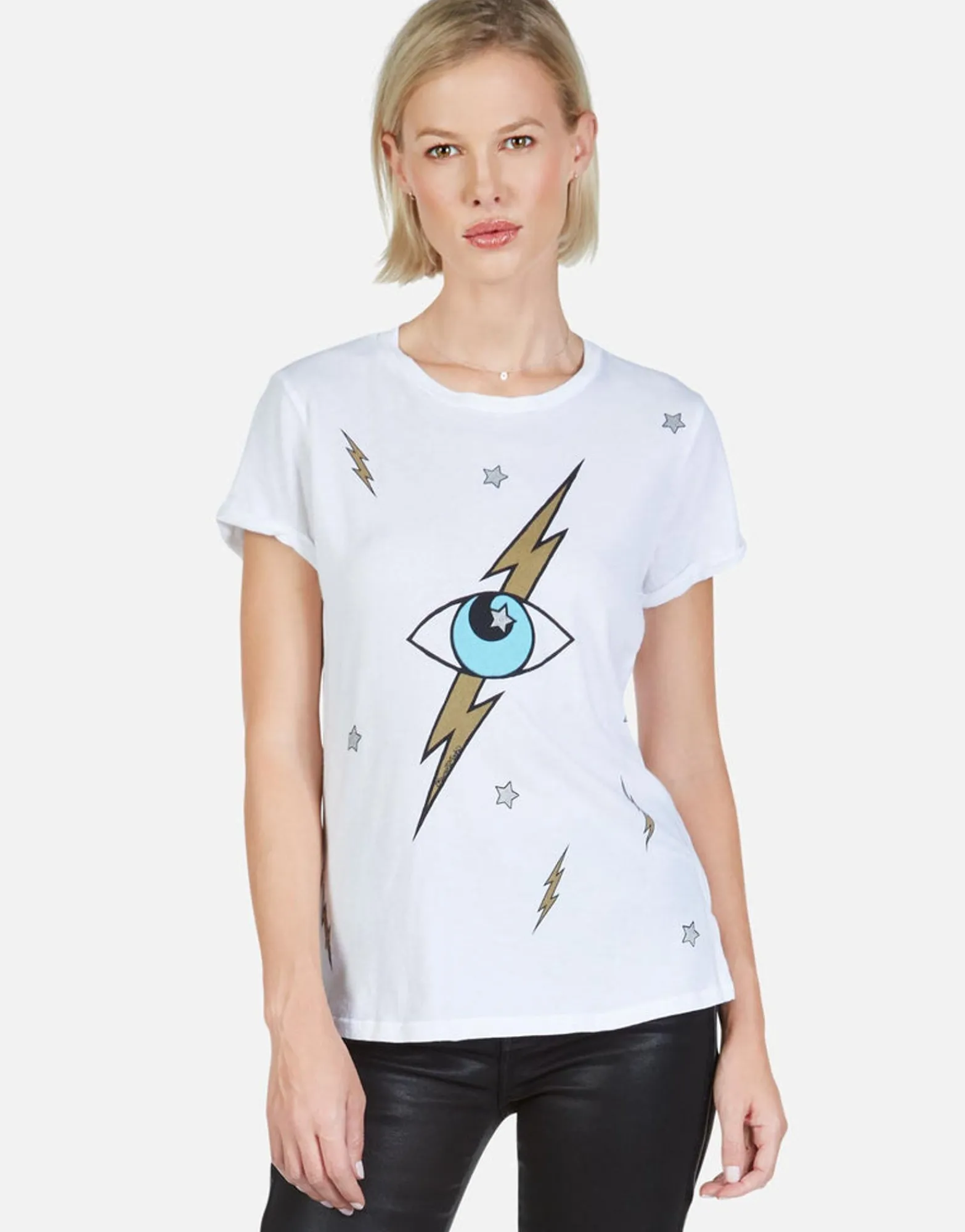 Shop Lightning Storm Eye S/S Tee W/ Back Cut-Out | Moxie By Women Short Sleeve