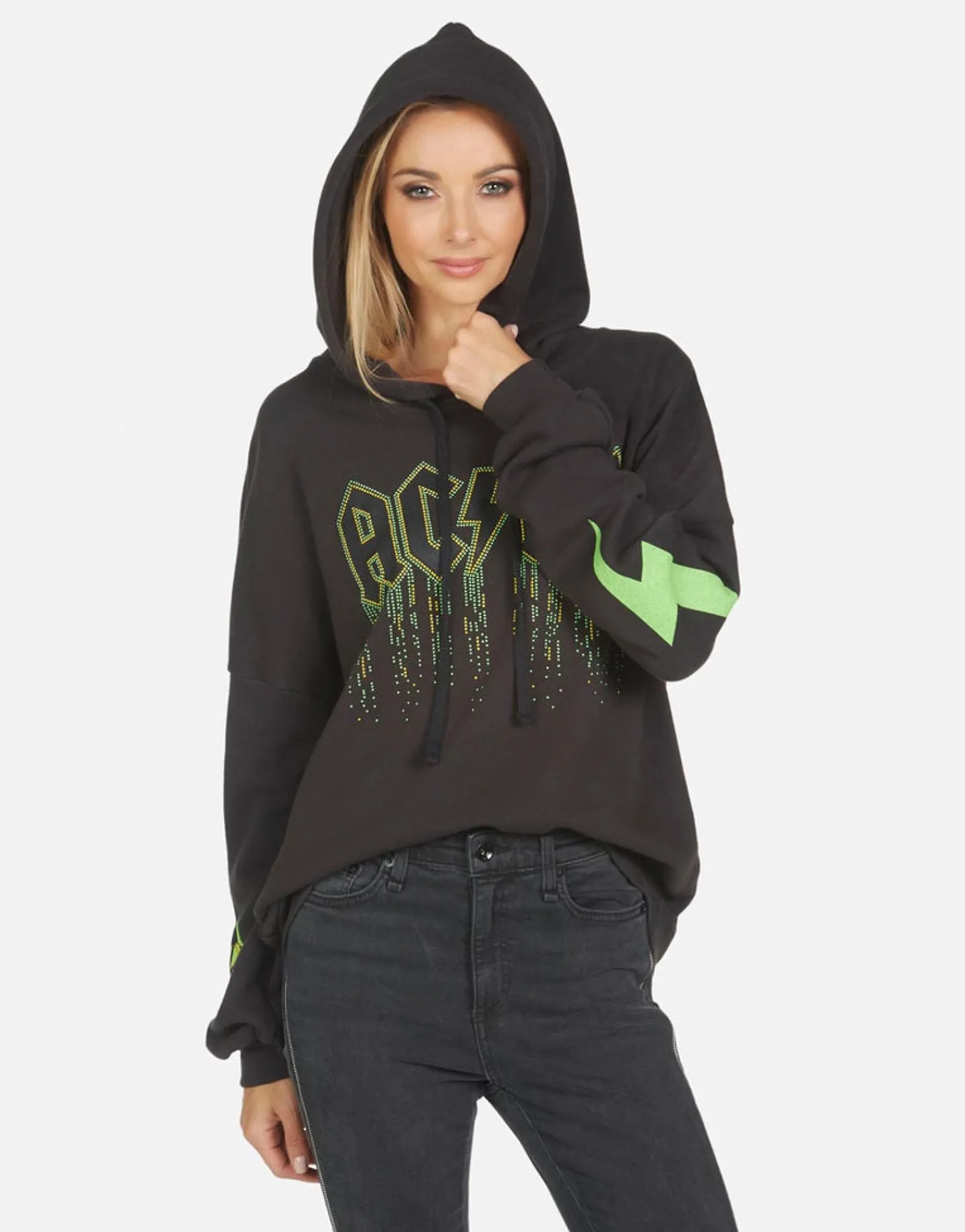 Sale Lila Ac/Dc Neon Stud Women Hoodies