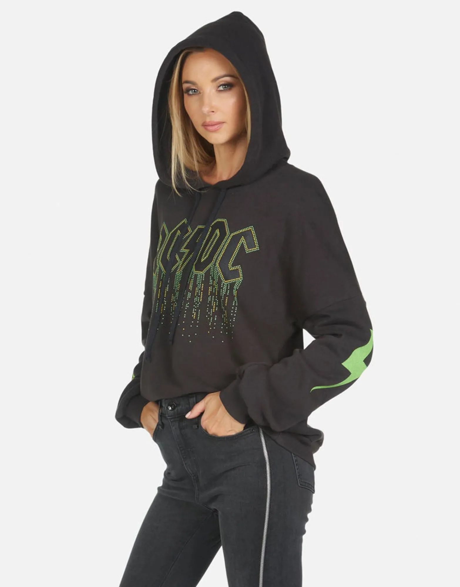 Sale Lila Ac/Dc Neon Stud Women Hoodies