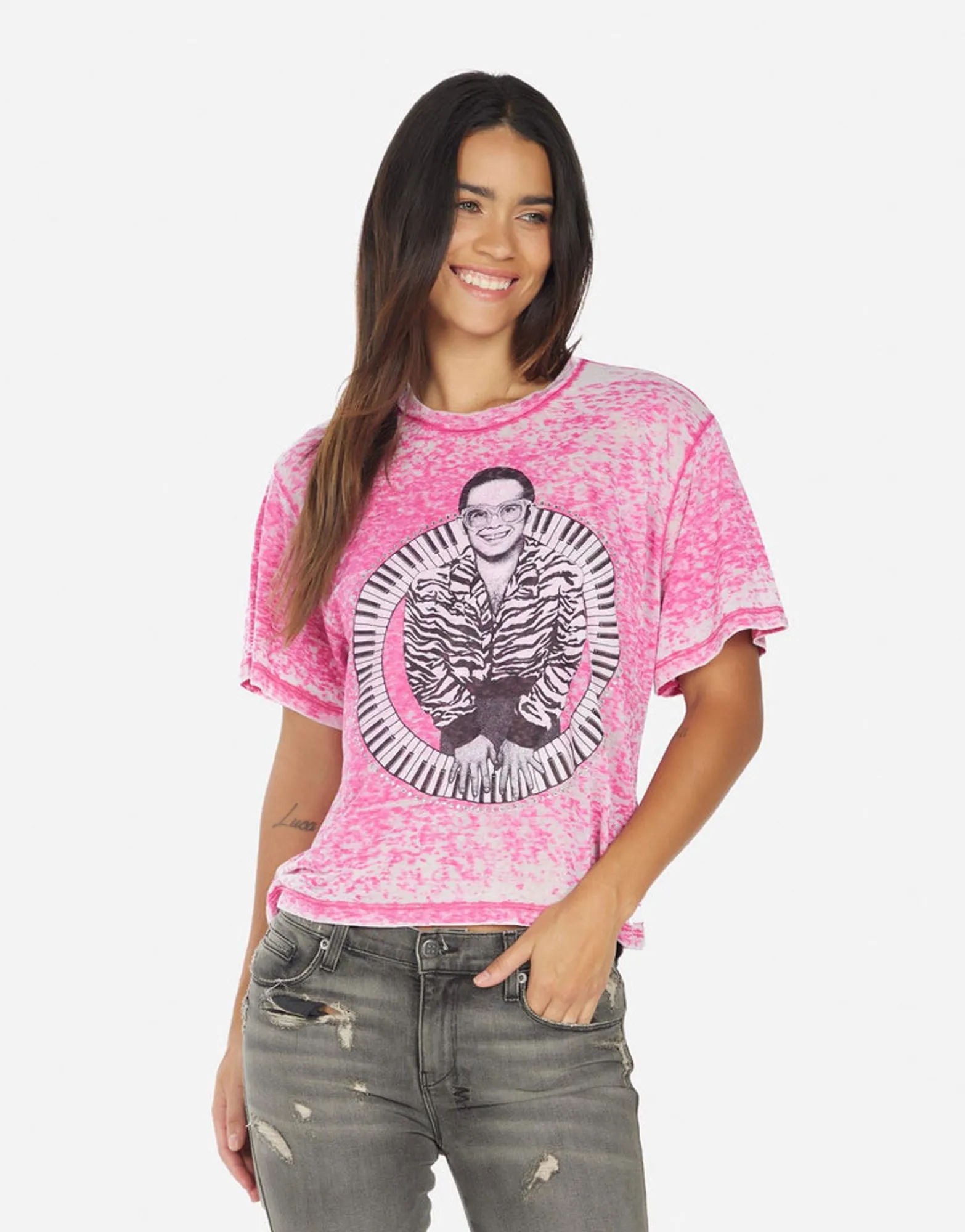 Clearance Linnea Elton John Piano Women Short Sleeve
