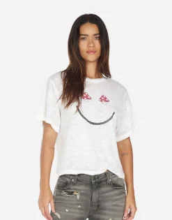 New Linnea Mushroom Happyface Women Short Sleeve