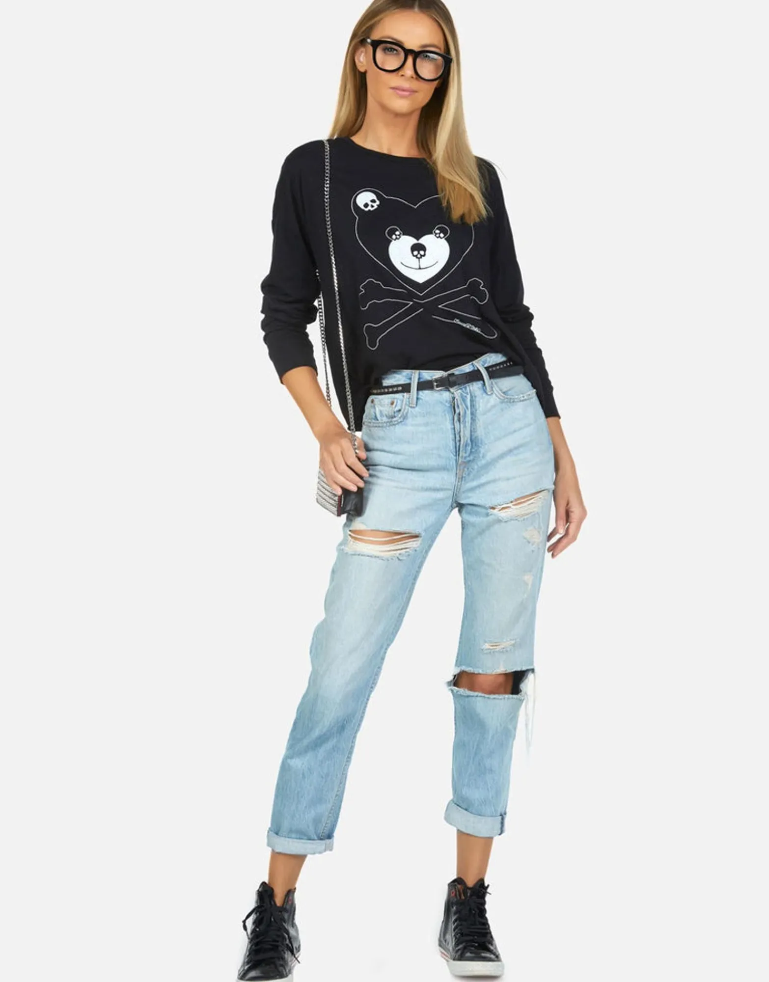 Best Sale Lori Skull Love Bear Women Long Sleeve