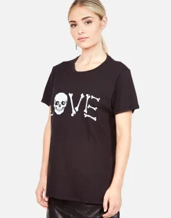 New Love Bones Classic Tee W/ Holes In | Wof By Women Short Sleeve