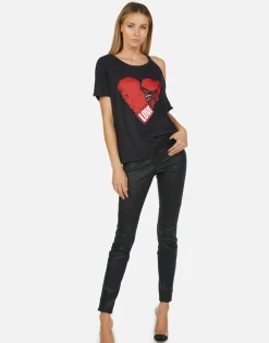 Cheap Love Boxing S/S One Shoulder Tee | Amara X By Women Short Sleeve