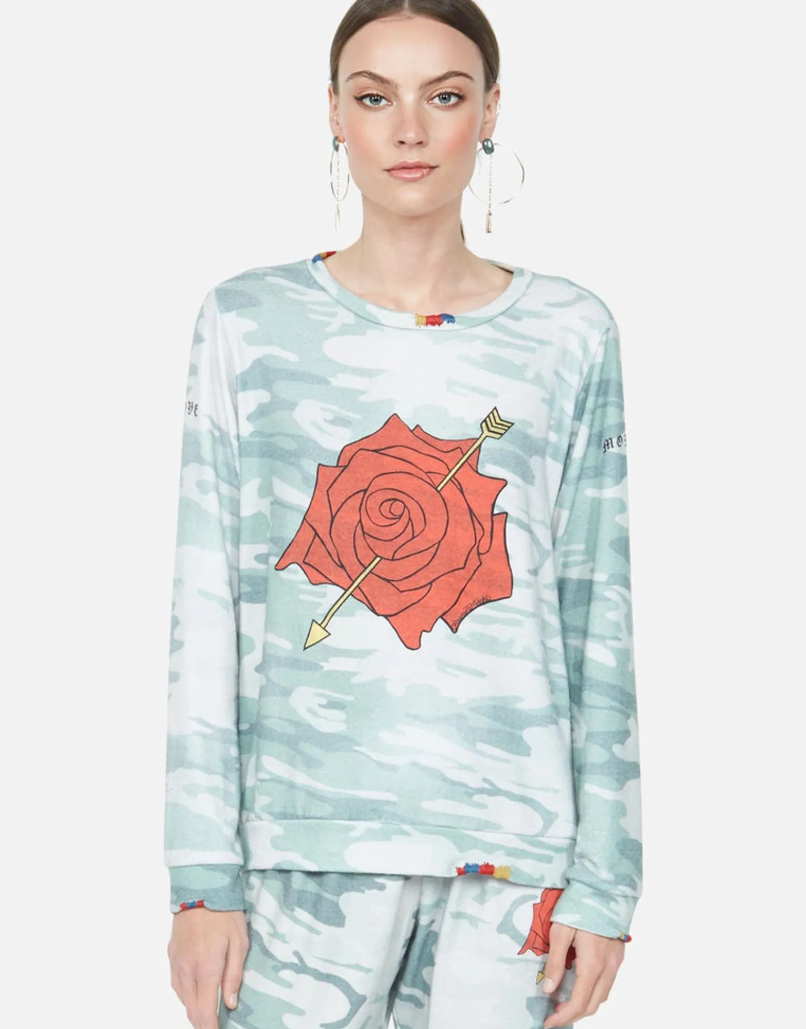 Cheap Love More Rose Classic L/S Pullover | Simone By Women Long Sleeve