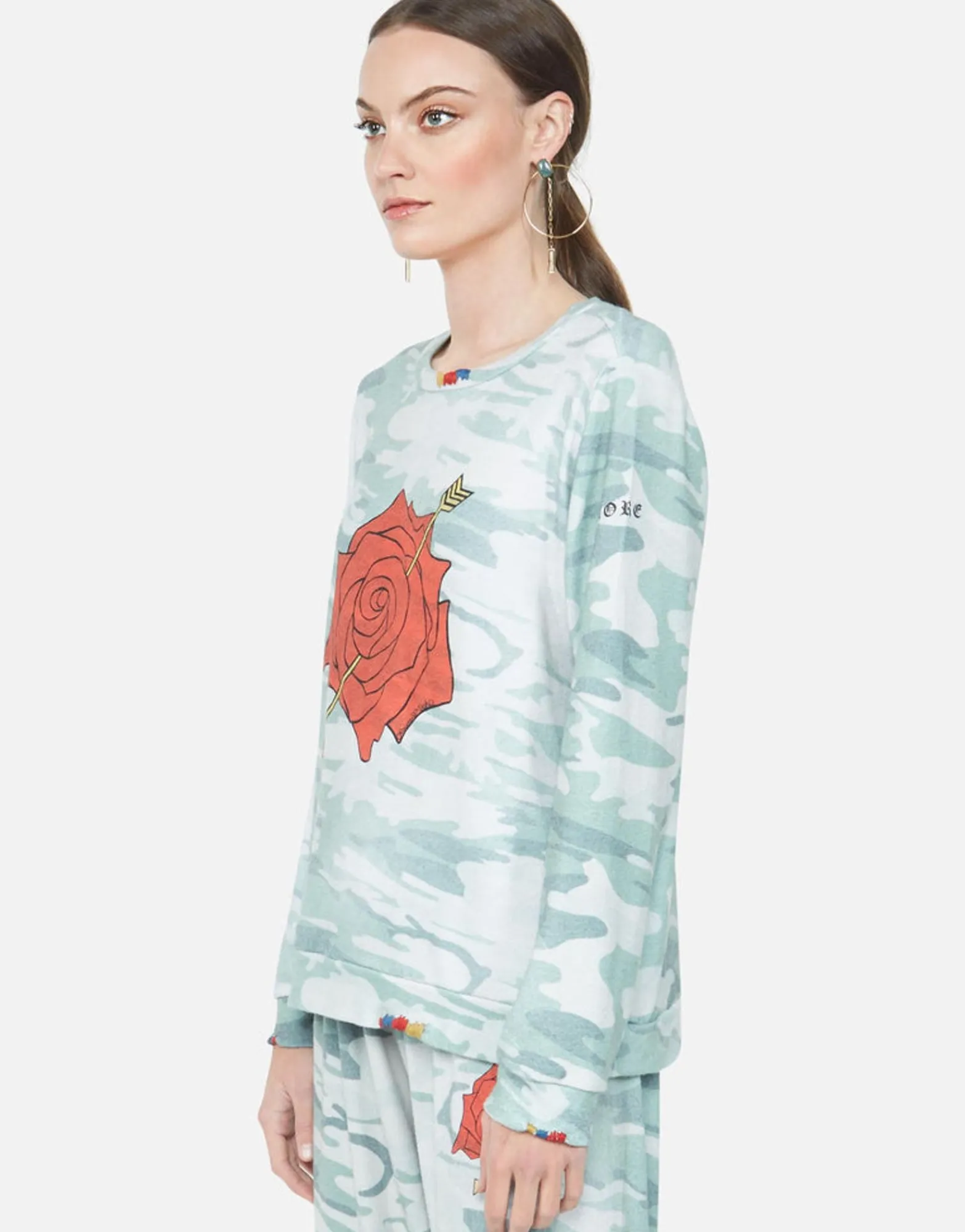 Cheap Love More Rose Classic L/S Pullover | Simone By Women Long Sleeve