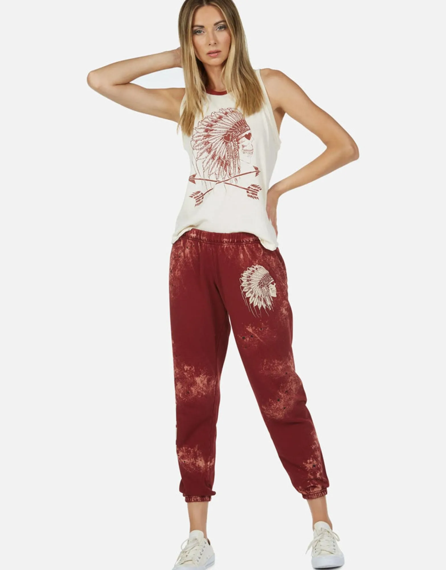 Online Love Skull Headdress Sweatpants | Brynn By Women Long Sweatpants