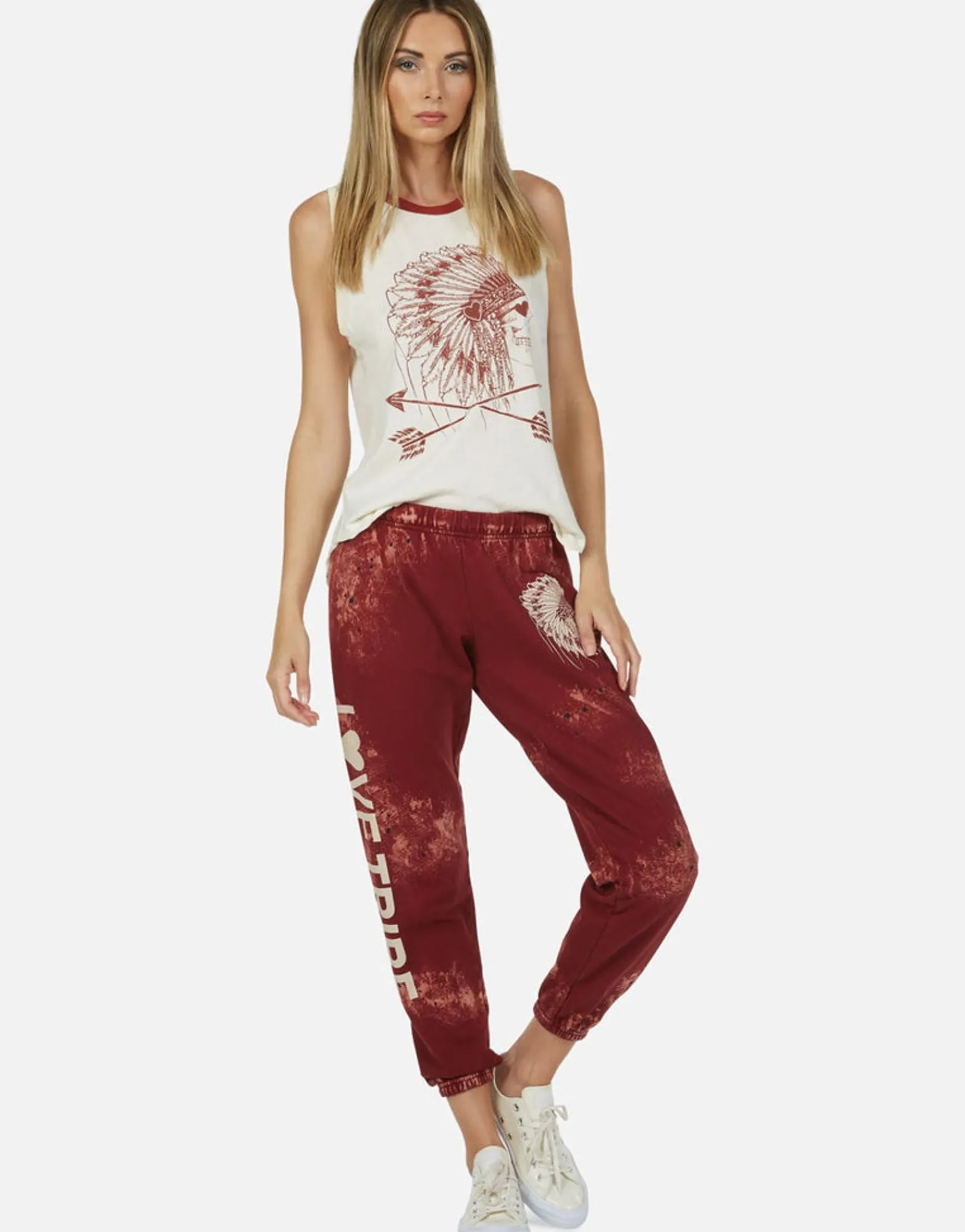 Online Love Skull Headdress Sweatpants | Brynn By Women Long Sweatpants