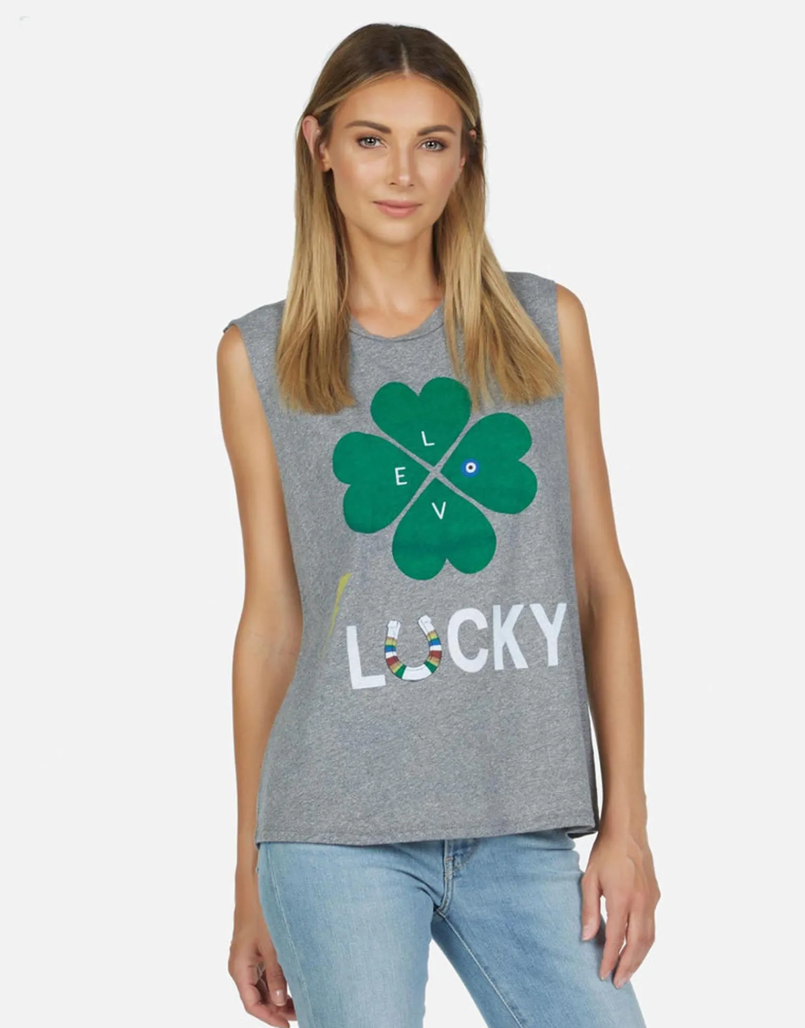 New Love Tribe Skull Scoop Neck Muscle Tank | Kel By Women Tanks
