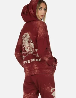 Cheap Love Tribe Skull Zip Up Hoodie | Koa By Women Hoodies