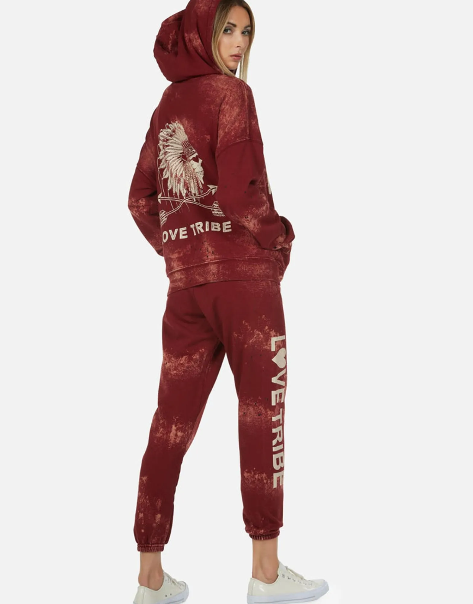 Cheap Love Tribe Skull Zip Up Hoodie | Koa By Women Hoodies
