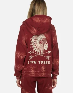 Cheap Love Tribe Skull Zip Up Hoodie | Koa By Women Hoodies