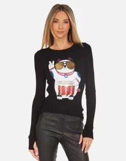 Outlet Lucky Cat L/S Fitted Thermal In | Mckinley By Women Long Sleeve