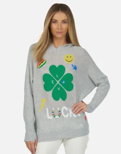 Flash Sale Lucky Clover Cashmere Pullover Hoodie | Namiko By Women Hoodies