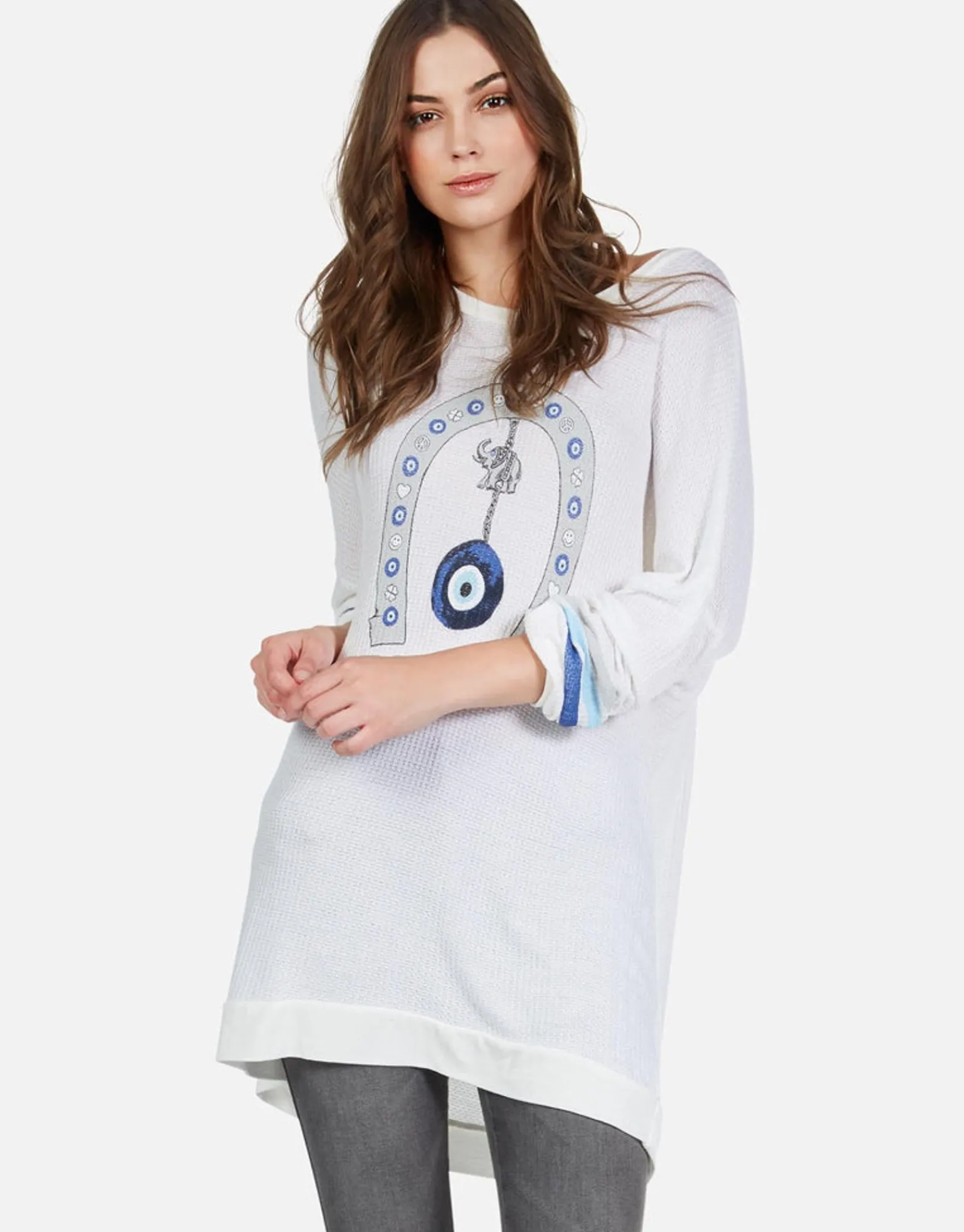 New Lucky Eye Horseshoe Boyfriend Pullover | Kaya By Women Long Sleeve