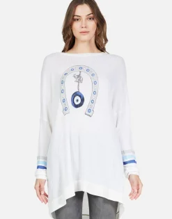 New Lucky Eye Horseshoe Boyfriend Pullover | Kaya By Women Long Sleeve