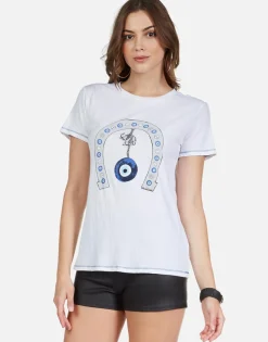 Best Sale Lucky Eye Horseshoe S/S Tee | Aviana By Women Short Sleeve