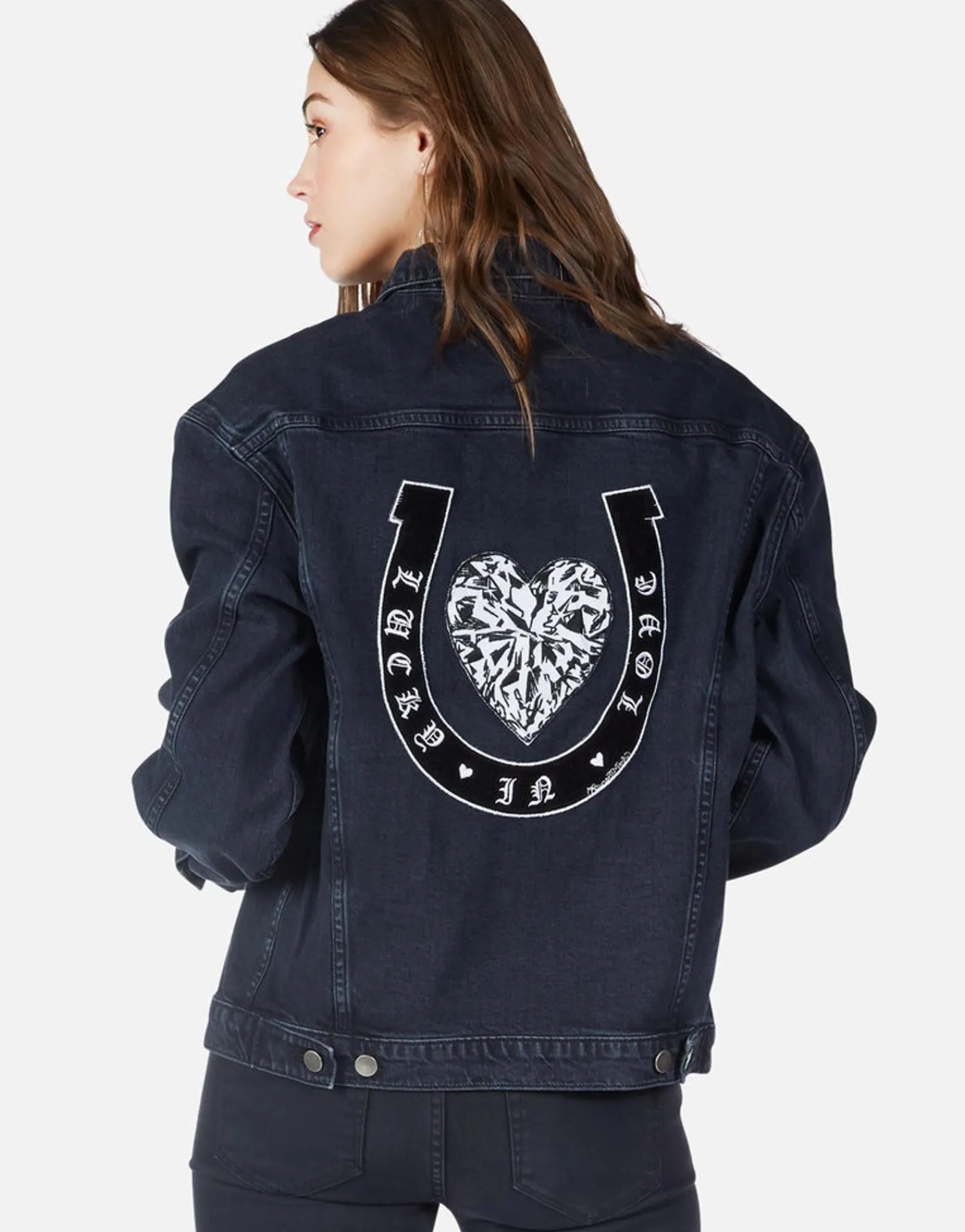 Cheap Lucky In Love Denim Boyfriend Jacket | Spencer By Women Jackets