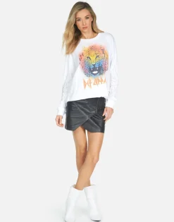 Fashion Luella Def Leppard Leopard Women Long Sleeve