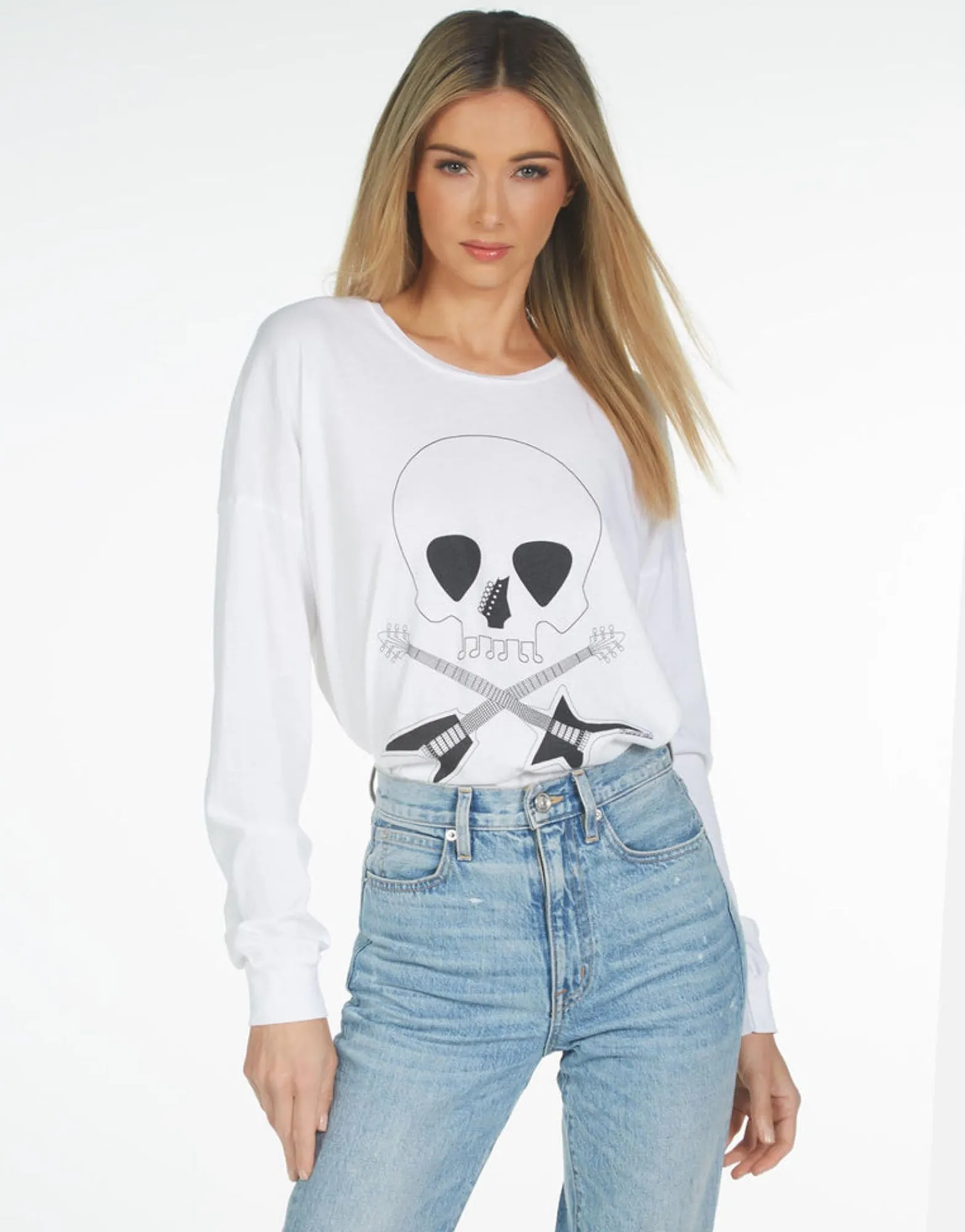 Best Sale Luella Music Skull Women Long Sleeve
