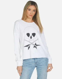 Best Sale Luella Music Skull Women Long Sleeve