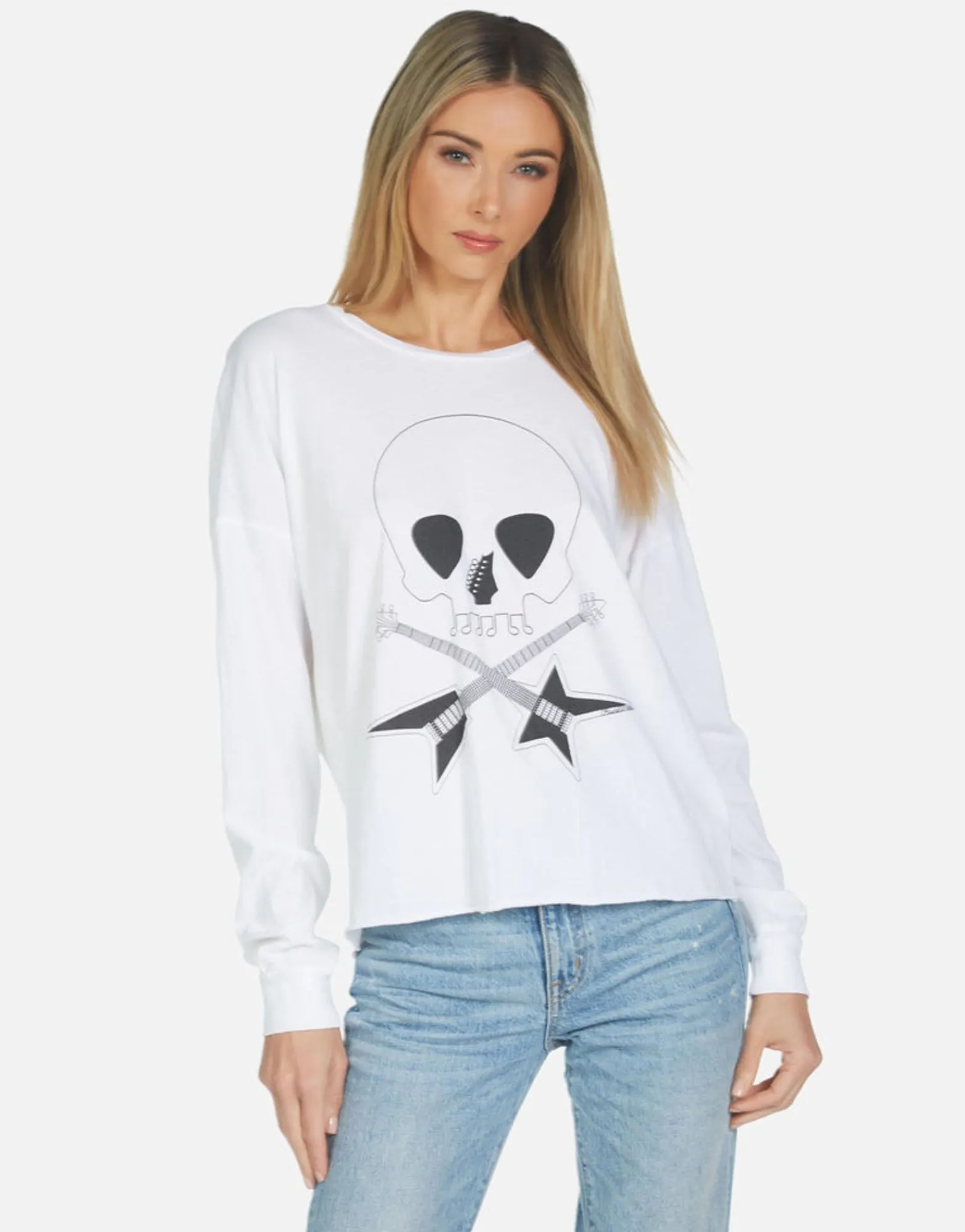 Best Sale Luella Music Skull Women Long Sleeve