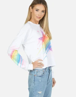 Shop Luella Neon Sparkle Star Women Long Sleeve
