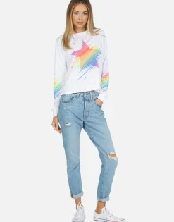 Shop Luella Neon Sparkle Star Women Long Sleeve