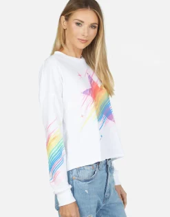 Shop Luella Neon Sparkle Star Women Long Sleeve