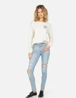 Shop Luella Studded Stripe Peace Women Long Sleeve