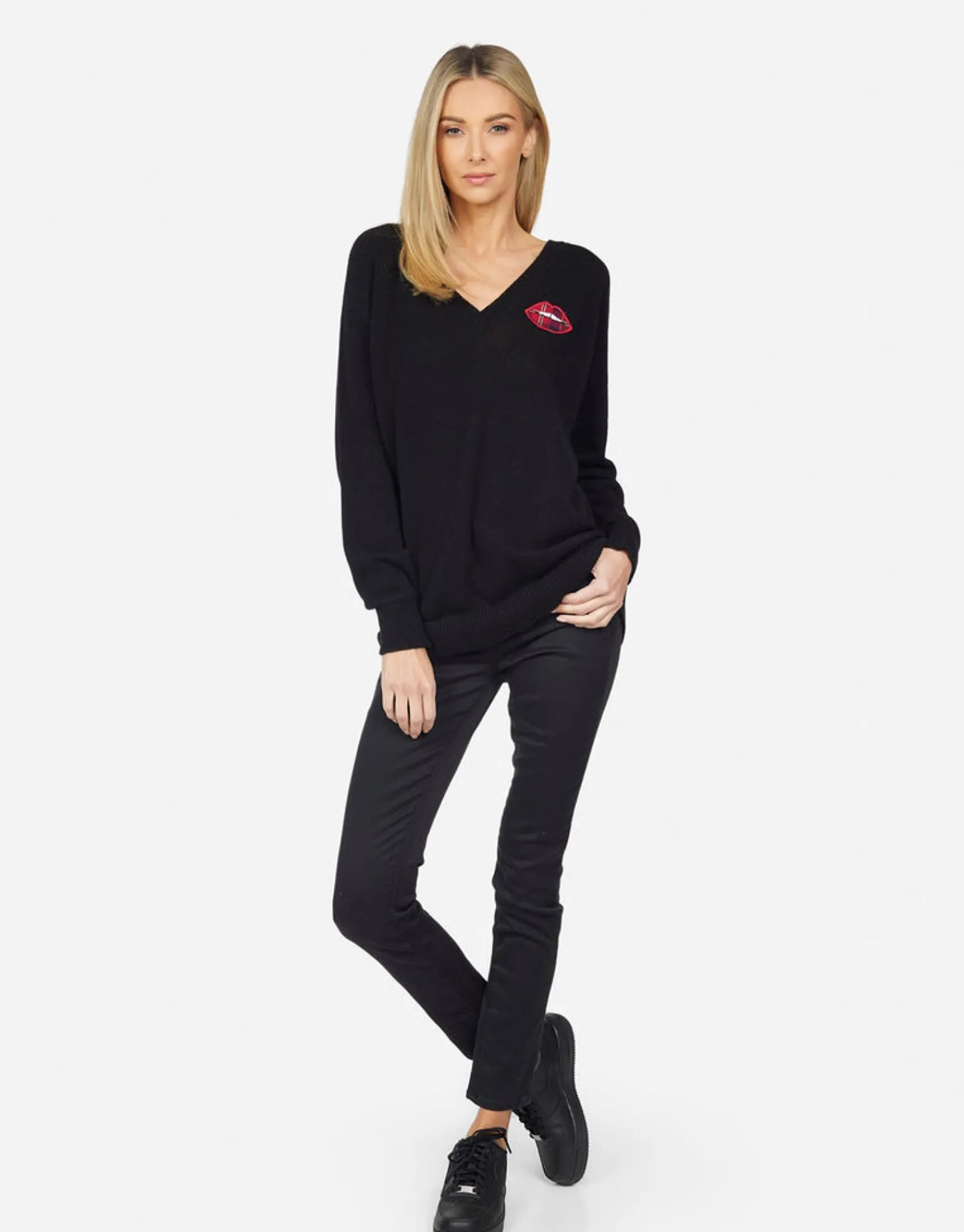 Cheap Macall Plaid Lip Women Sweaters & Knits