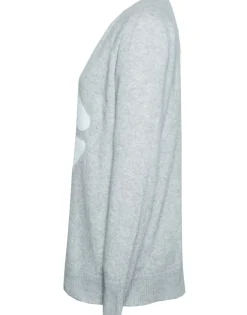 Cheap Macall White Mouth Oversized V-Neck Cashmere Sweater For Women Women Sweaters & Knits