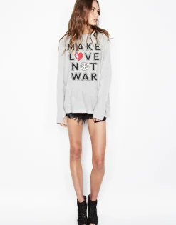 Clearance Make Love Not War Cashmere Sweater | Hollis X By Women Sweaters & Knits