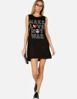 Fashion Make Love Not War Sleeveless Mini Dress | Deanna X By Women Dresses