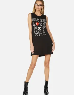 Fashion Make Love Not War Sleeveless Mini Dress | Deanna X By Women Dresses