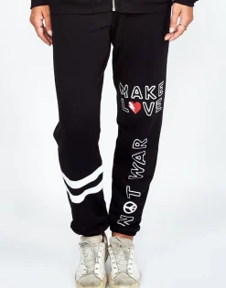 Hot Make Love Not War Sweatpant | Gia By Women Long Sweatpants
