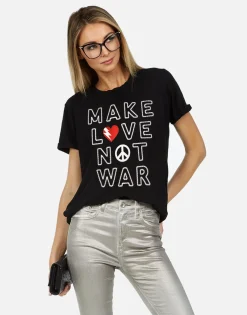 Sale Make Love Not War Vintage S/S Tee | Edda X By Women Short Sleeve