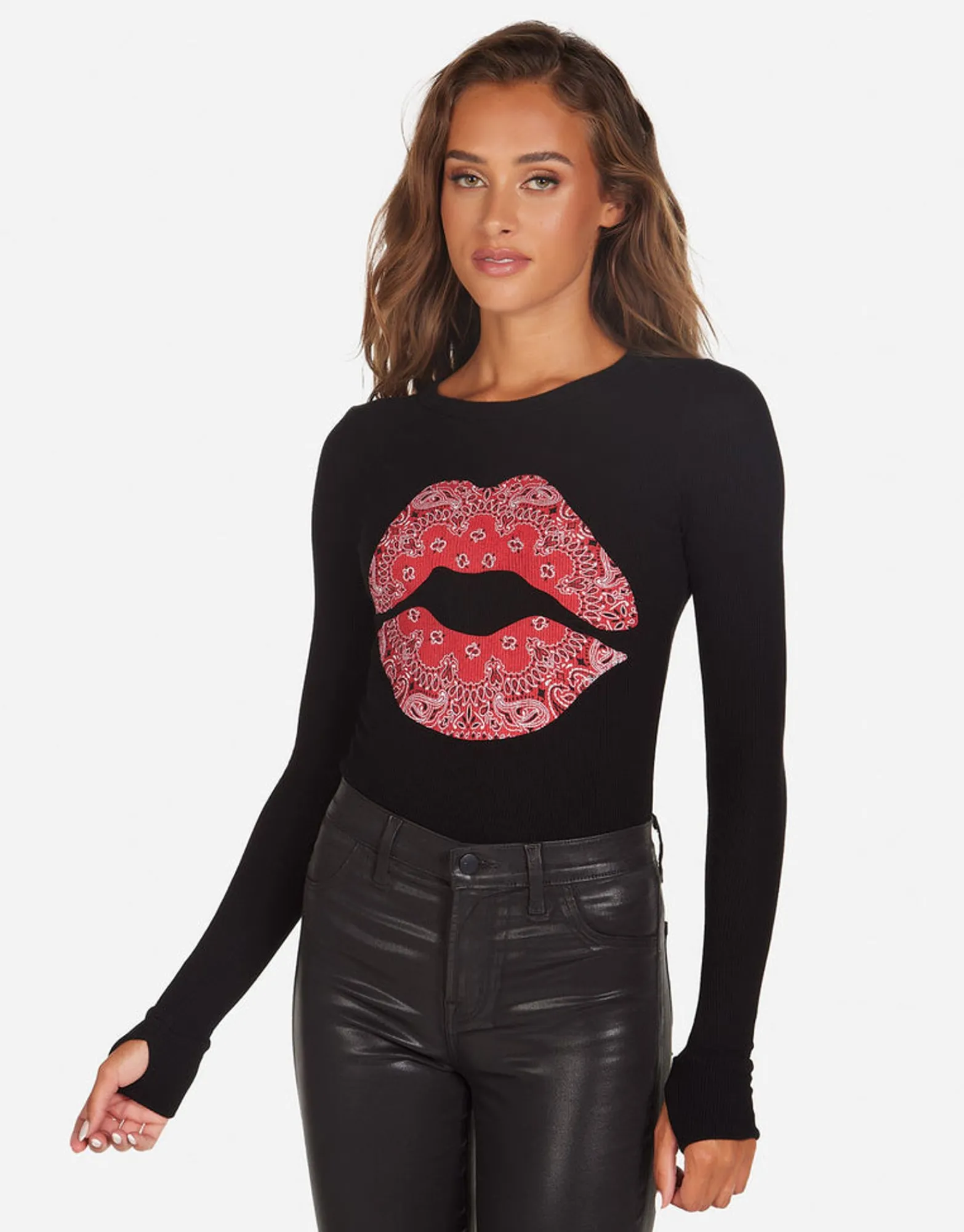 Hot Mckinley Bandana Lip Women Long Sleeve