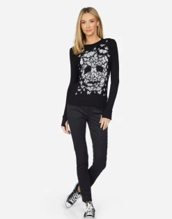 Discount Mckinley Butterfly Skull Burst Women Long Sleeve