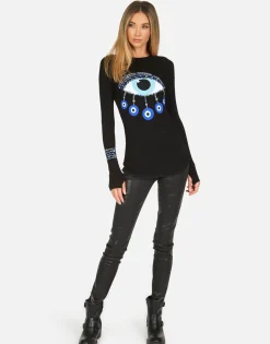 Fashion Mckinley Chain Evil Eye Women Long Sleeve
