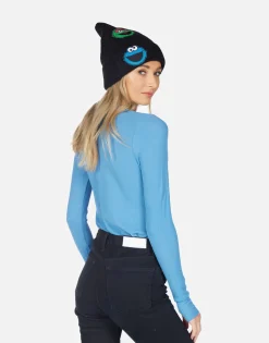 Fashion Mckinley Crystal Cookie Monster Women Long Sleeve