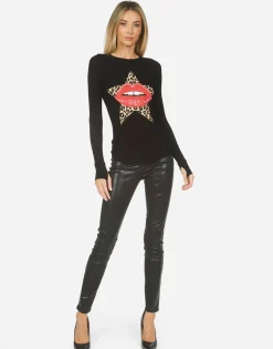 Flash Sale Mckinley Leopard Star Lip Women Long Sleeve