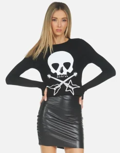 Clearance Mckinley Music Skull Women Long Sleeve